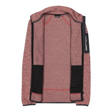 CMP Fleece Jacket Knit-Tech with Stand-Up Collar Red Men